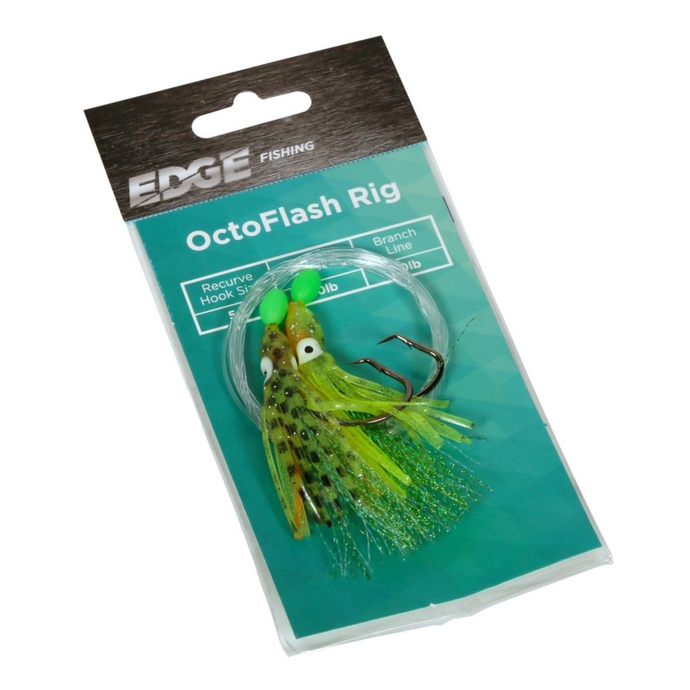 Edge OctoFlash Rig 5/0 Green Orange | Road Tech Marine