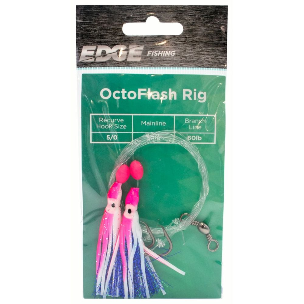 Edge OctoFlash Rig 7/0 Pink White | Road Tech Marine