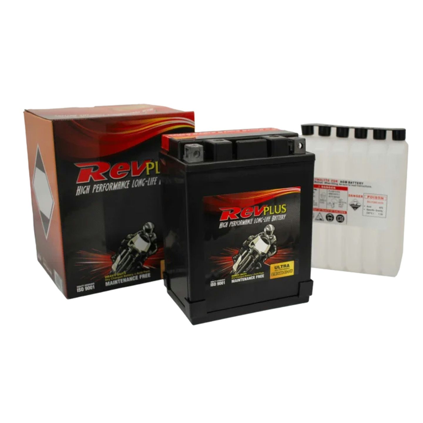 Rev Plus 12V 210CCA 12AH Motorcycle Battery STX14AH-BS-PW