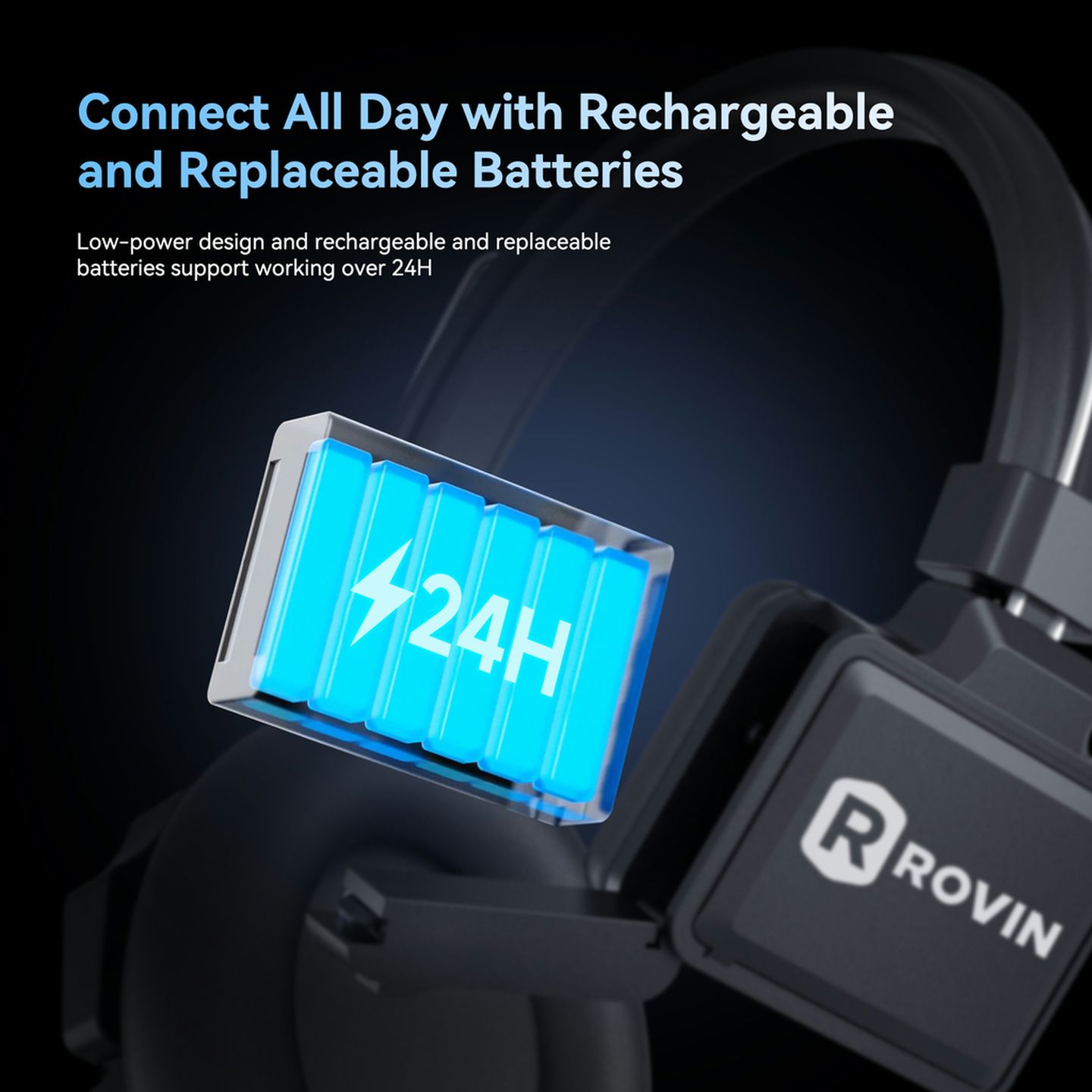 Rovin Walkie Talkie Headset XPRO V2 Intercom System