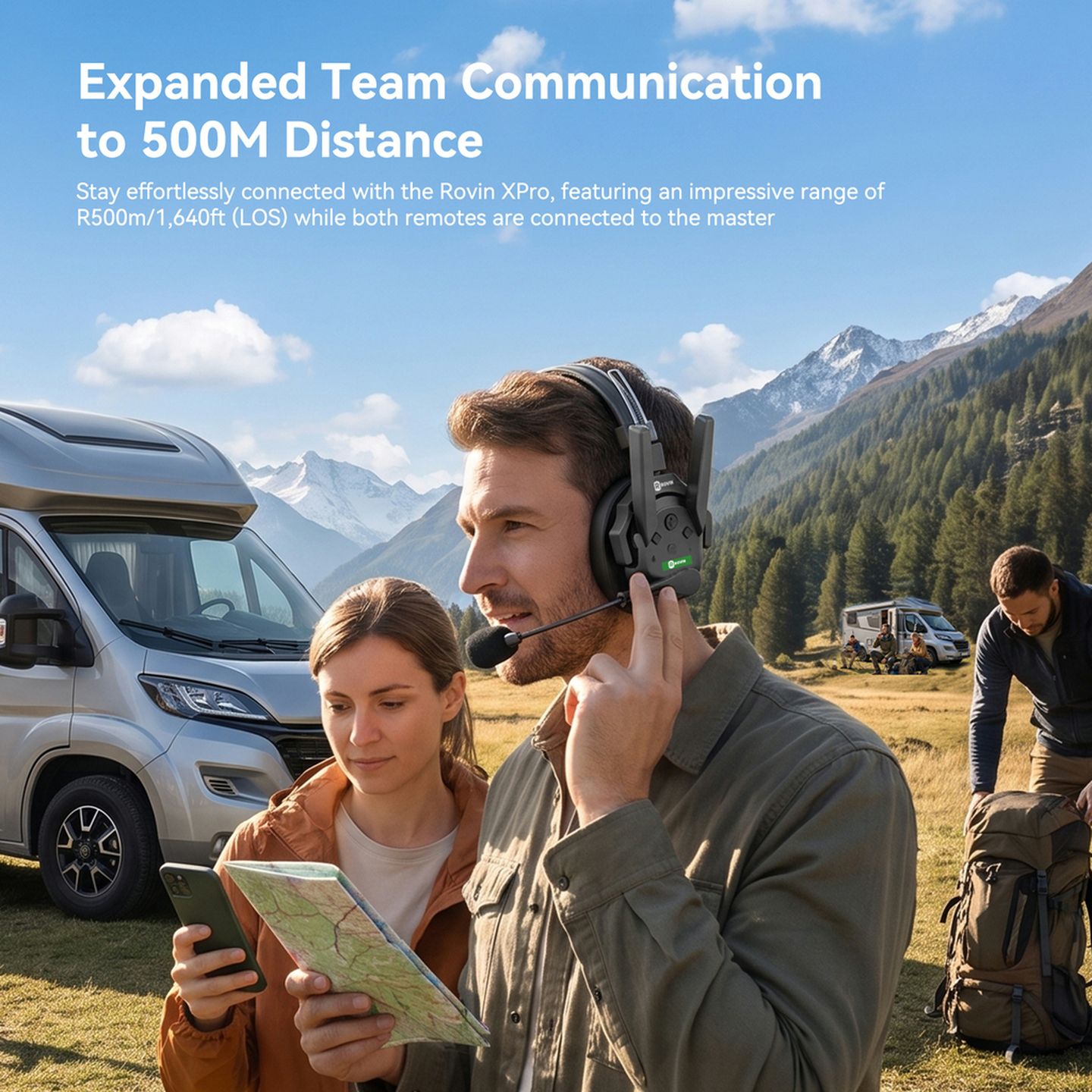 Rovin Walkie Talkie Headset XPRO V2 Intercom System