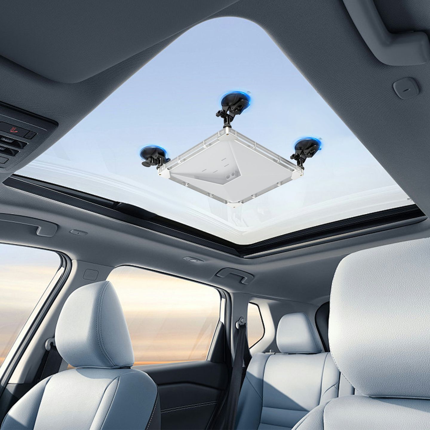 Suction Cup Mount with Protective Case suitable for Starlink Mini