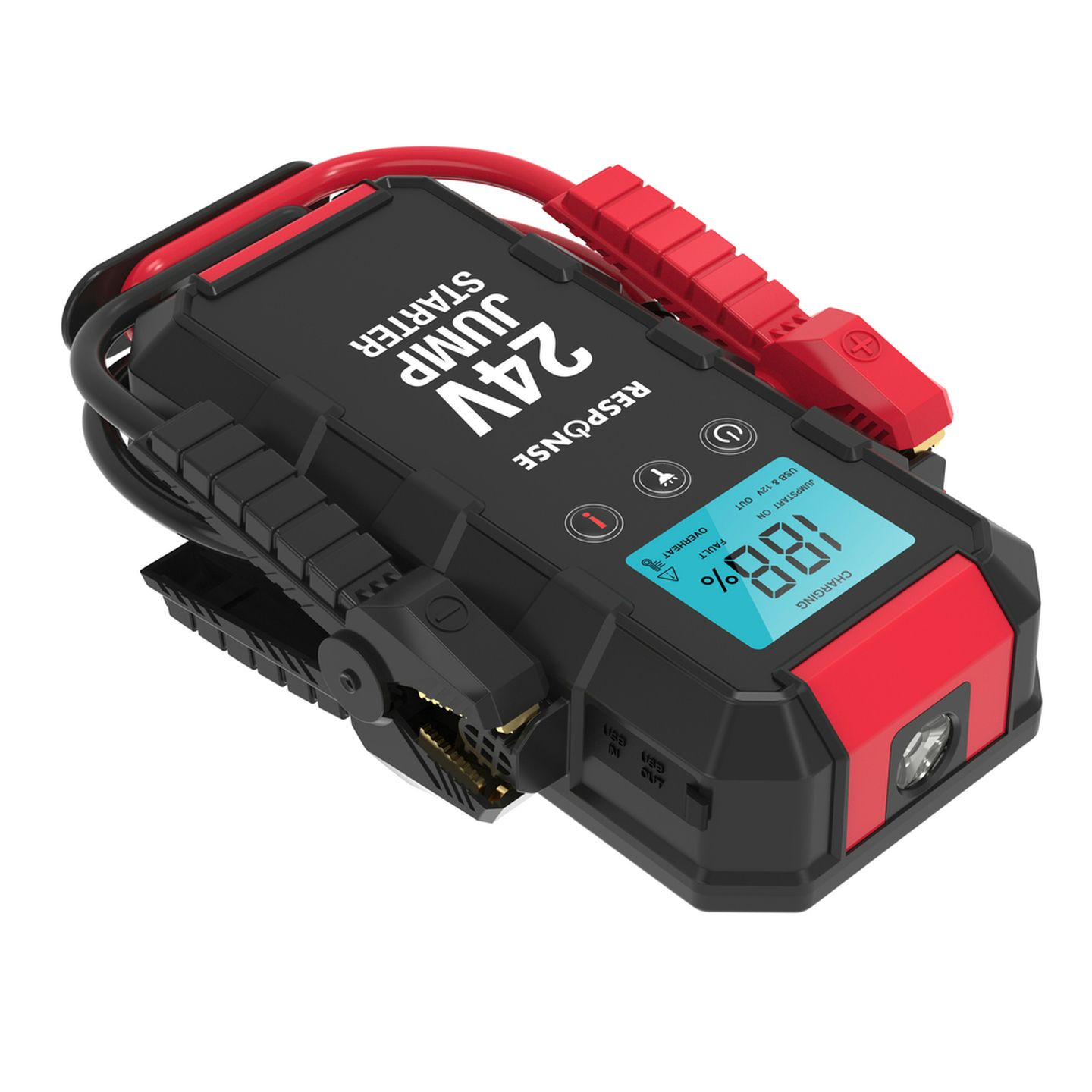 Ultra High Capacity 24V 1200A Lithium Jump Starter and Powerbank