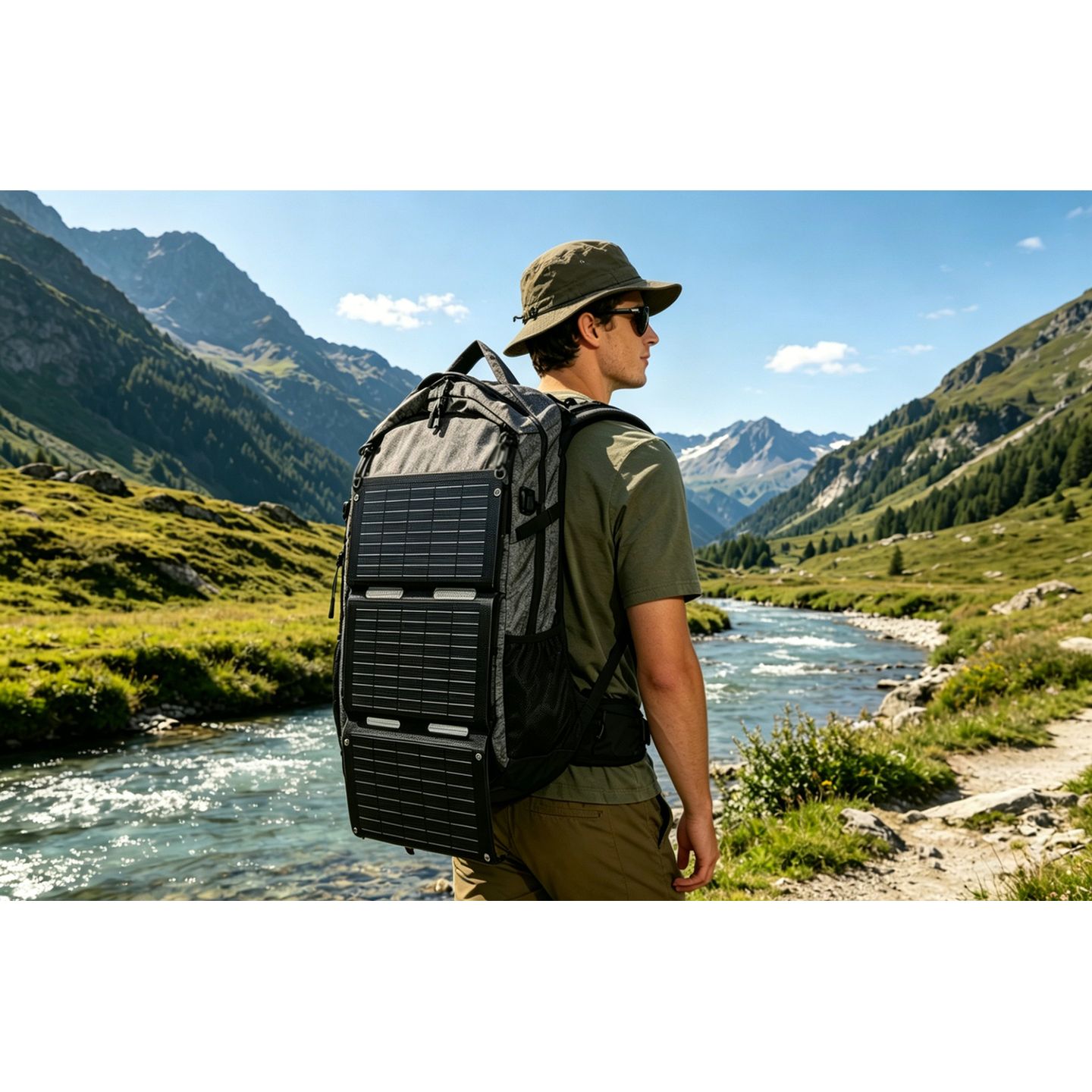 20W Solar Mobile Charger with Multi USB Output
