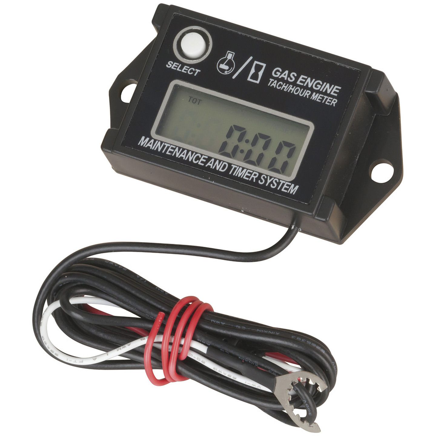 Digital Tach Hour Meter For 2/4 Stroke Engines – LCD Green Backlight, IP67 Waterproof, CR2450
