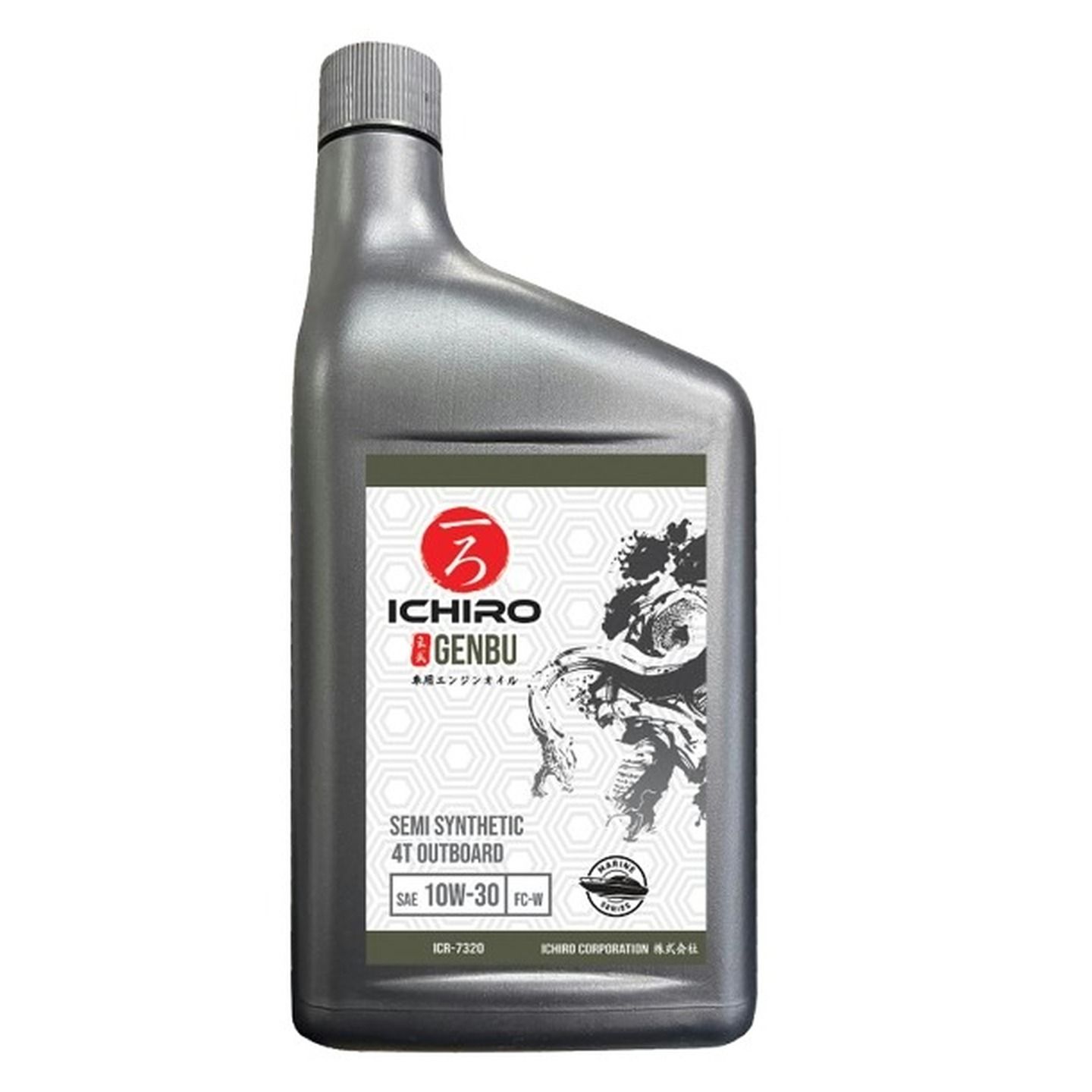 SEMI-SYNTHTC 4 STROKE SAE 10W-30 OUTBOARD ENGINE OIL ICHIRO 1L
