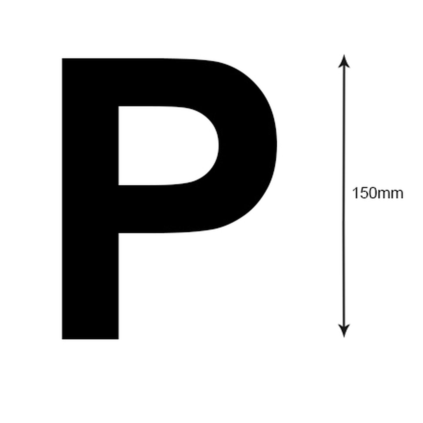 Boat Rego Stickers Black Letter Q 163mm