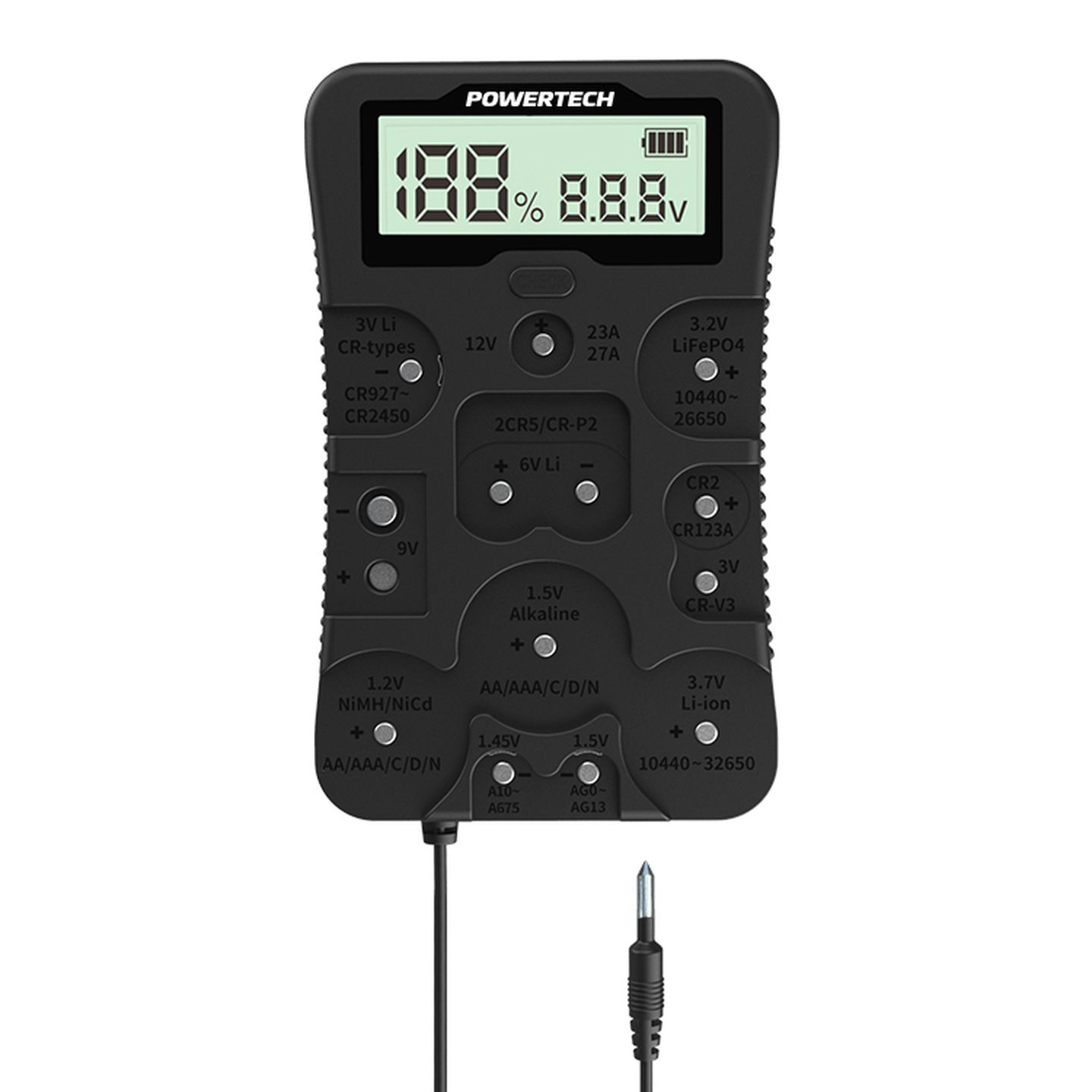 Universal Household Battery Tester with Probe