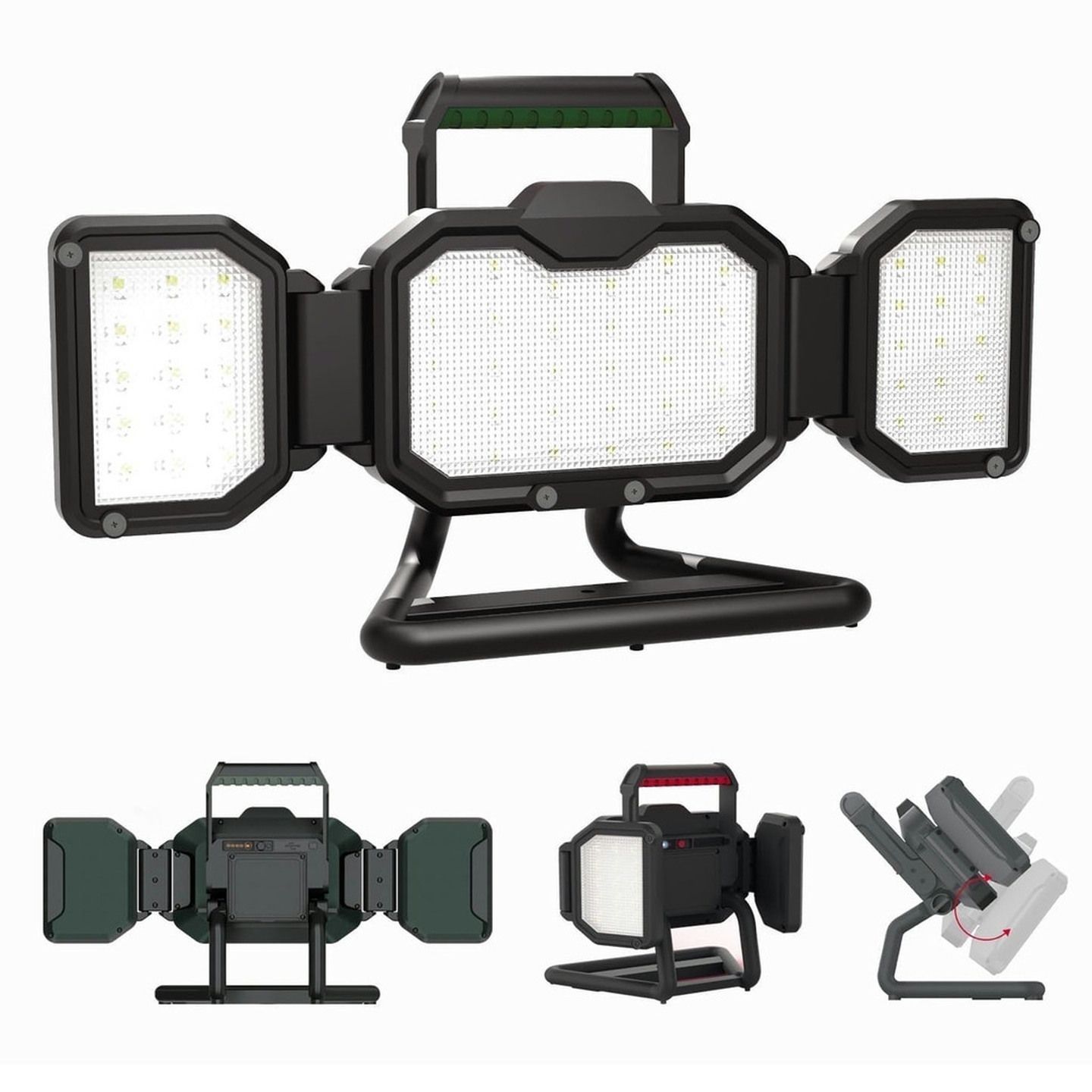3000LM Rechargeable Triple Head Work Light