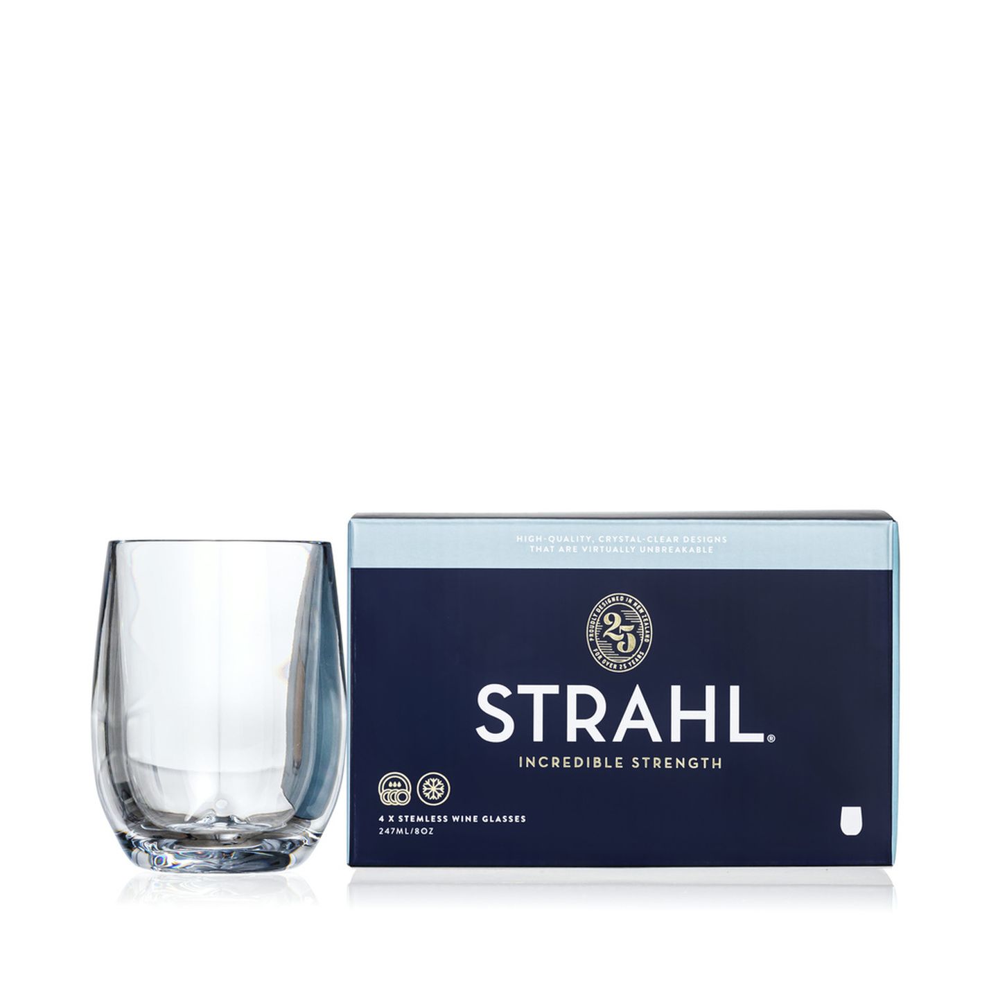247ml/8oz Stemless Osteria Gift Pack of 4
