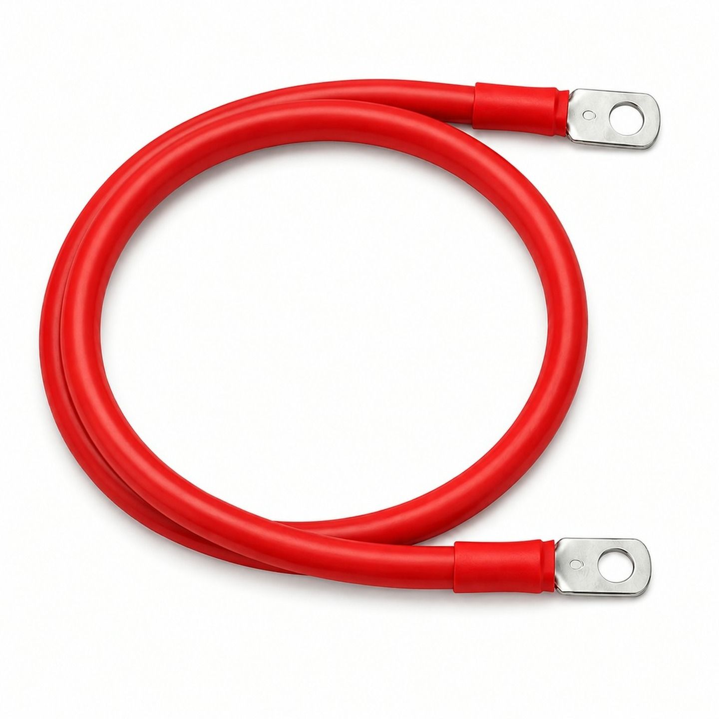 2 Gauge Tinned Battery Power Lead - Red - 450mm