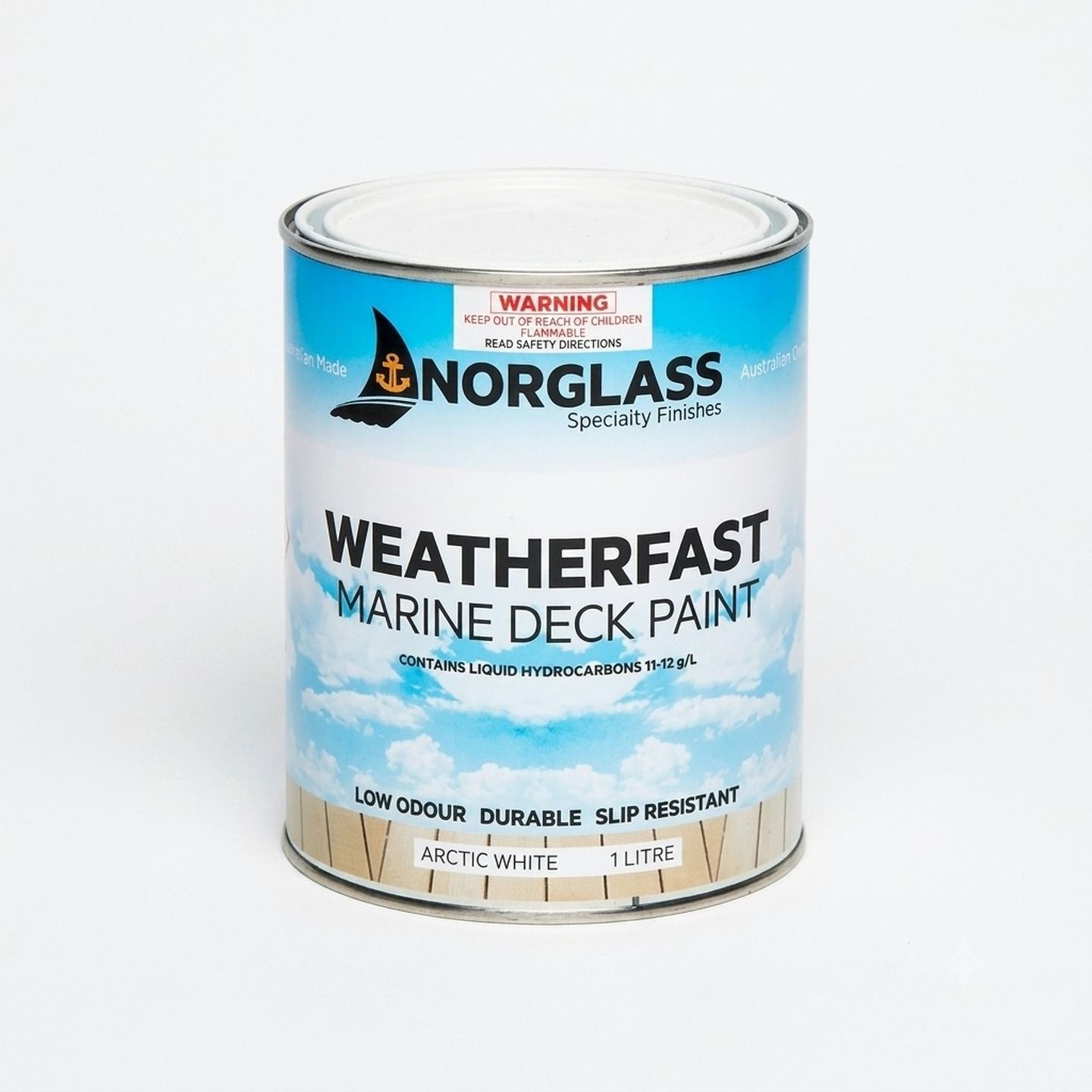 Weatherfast Deck Paint Arctic White 1L