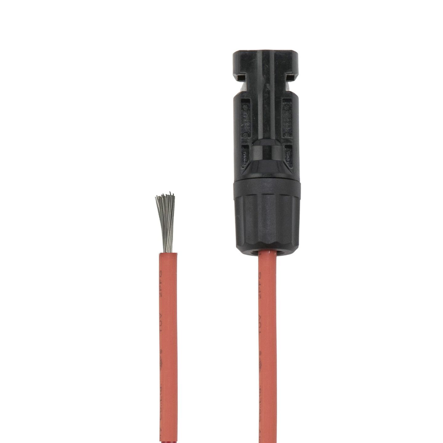 MC4 Single Socket to Bare End - 3m RED Solar Power Cable 