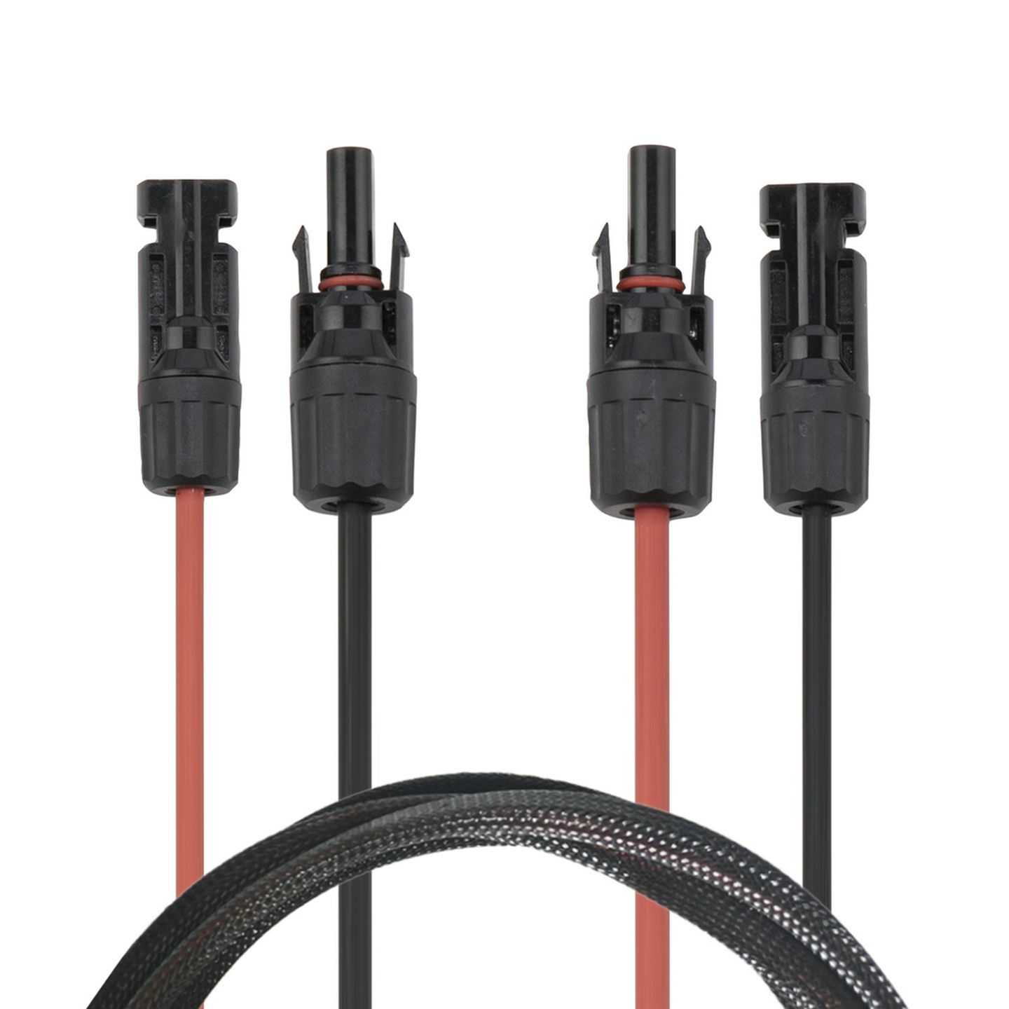 MC4 Dual Solar Extension Cable with Braided Sleeve - 3M 