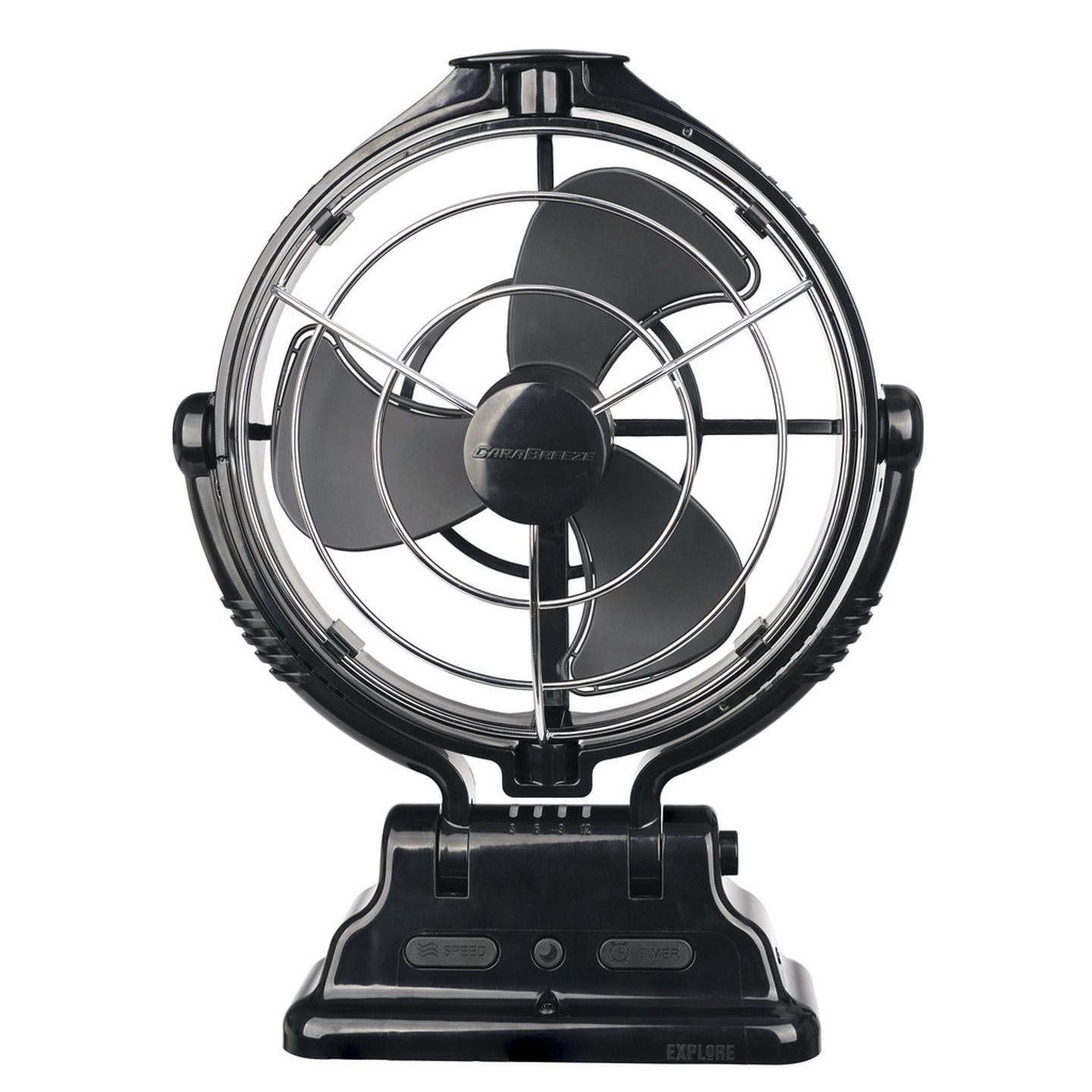 CARABREEZE Explore 12/24V Brushless Fan with Remote Control - Black